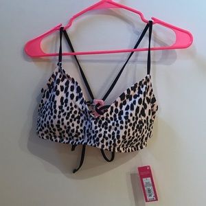 Leopard swim suit top